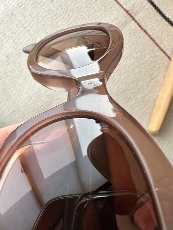 Celine CL40194U 45F Triomphe Sunglasses Brown Crystal Gradient Authentic w/ Case